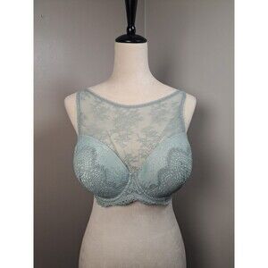 Victoria Secret Dream Angels Demi Lined Lace High Neck Bra 34DDD Sexy Coquette